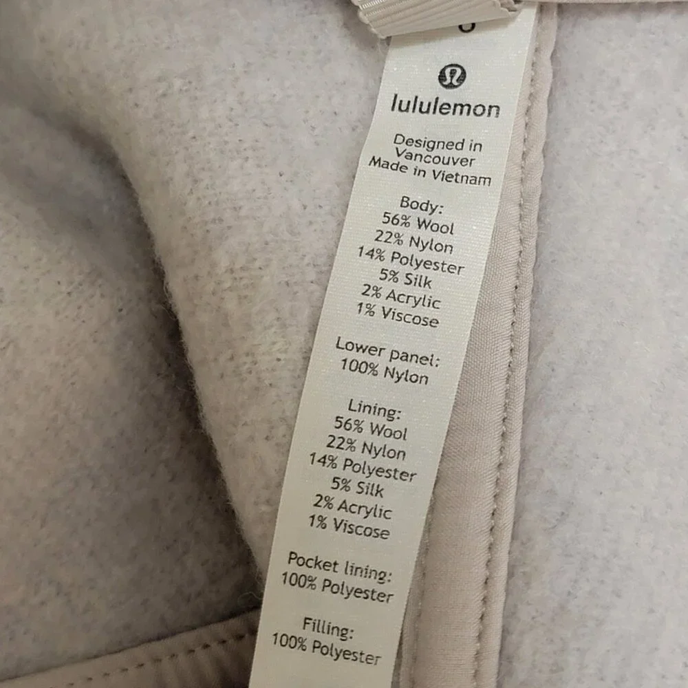 LULULEMON‎ Show Me The Sherpa Jacket Women Size 6 Wool Blend Casual Athleisure